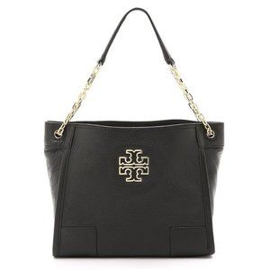 Tory Burch (73503) Britten Small Moose Pebbled Leather Slouchy Tote Handbag